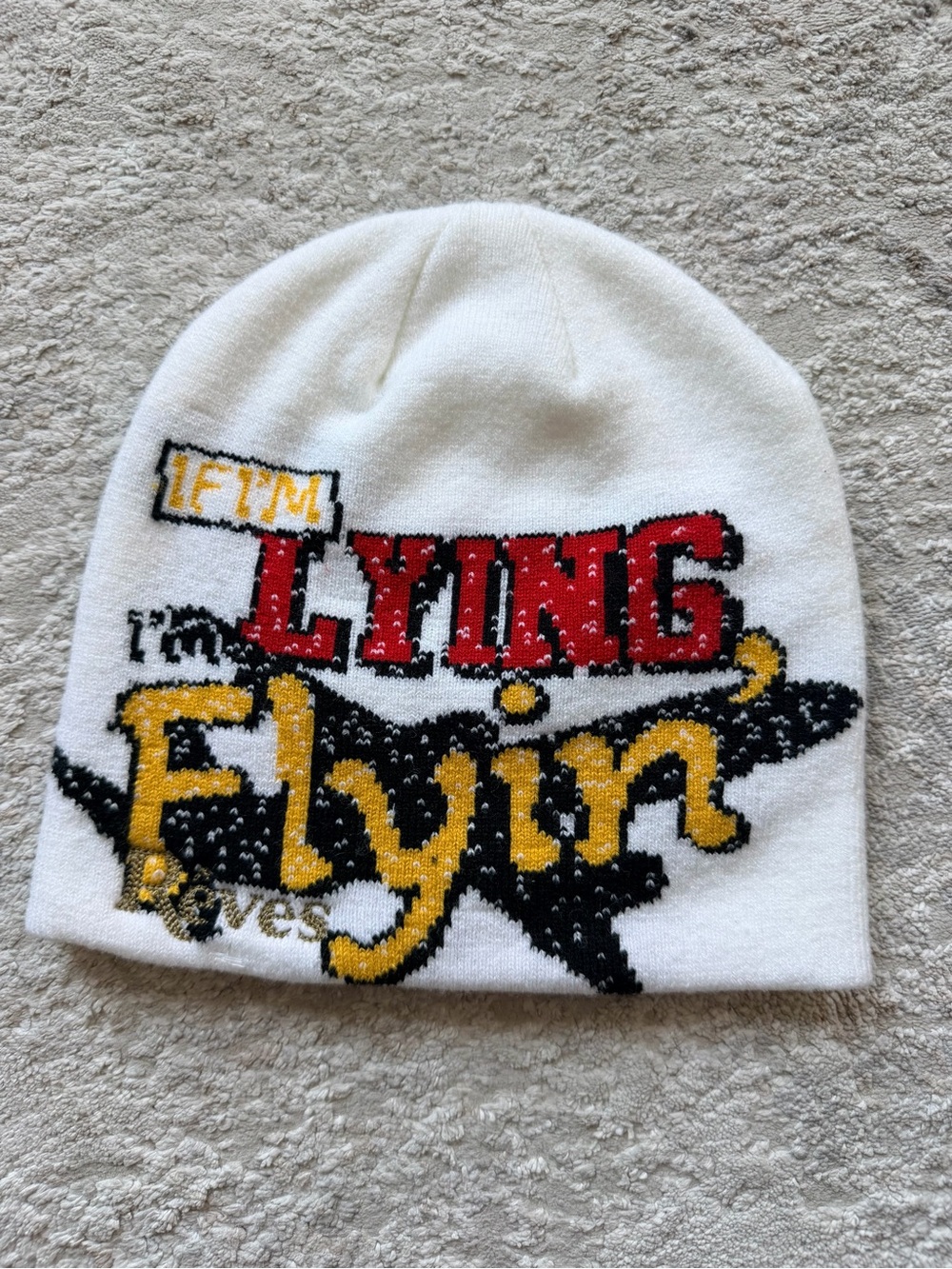 NWOT Caillou Clementine If Im Lying Im Flyin Beanie Hat